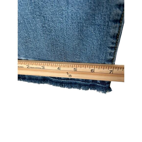 Anthropologie Pilcro Womens Jeans Size 27 High Rise Flare Light Wash Frayed Hem - Picture 12 of 13